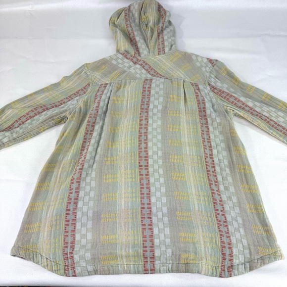 Vintage Woolrich Organic Cotton Embroidered Zip up hoodie pastel green medium - Picture 4 of 13